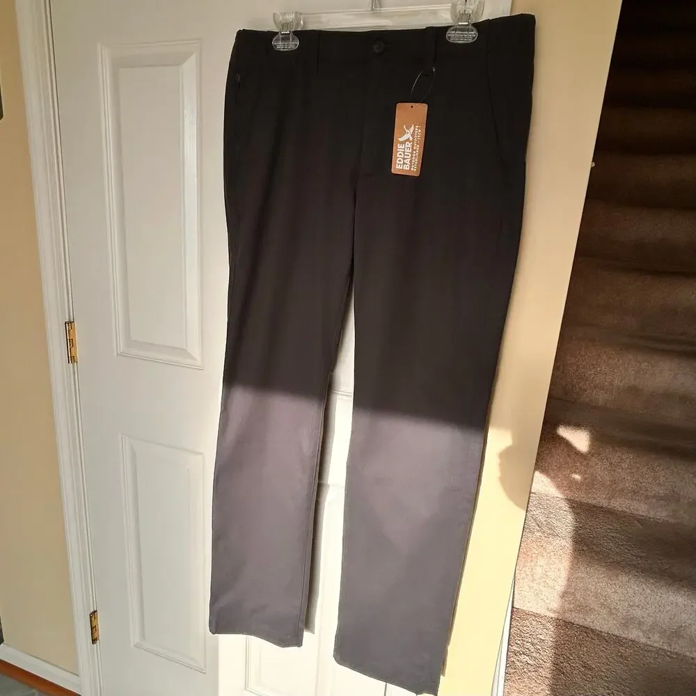 NWT Eddie Bauer Mr Flex Gray WR Sport Chino Classic Fit Men's 34/34